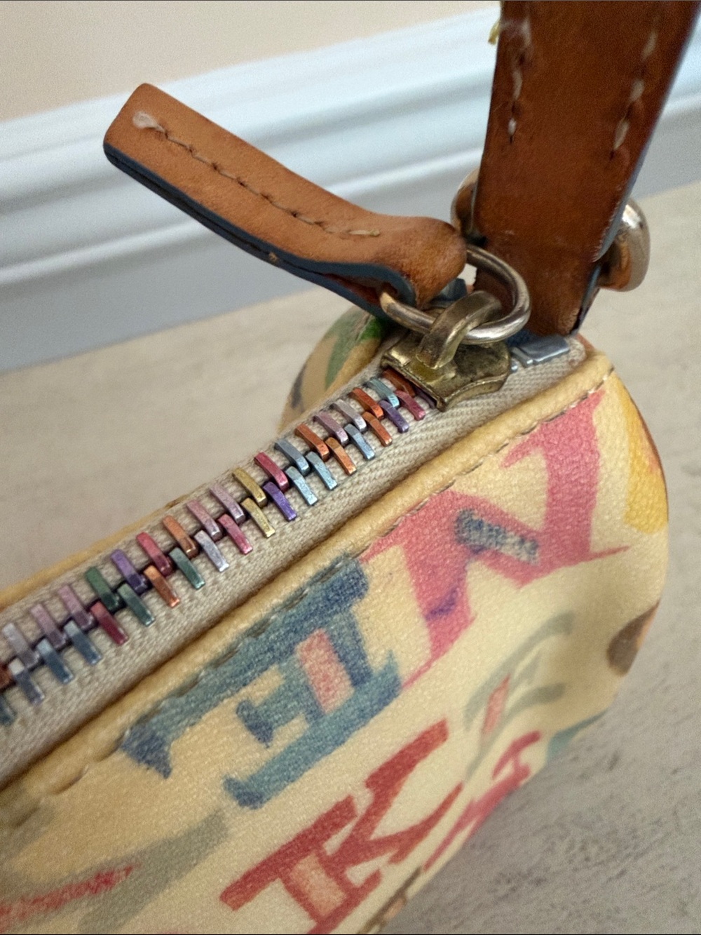 Dooney & Bourke Multicolor Alphabet Print mini bag - Picture 3 of 8